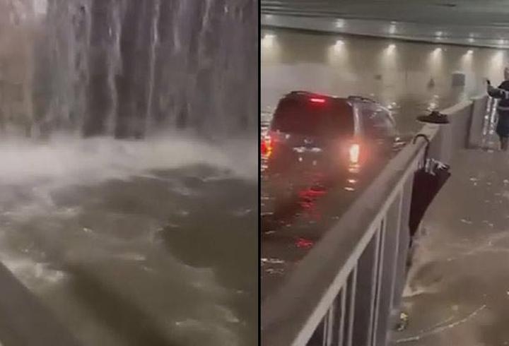 ... İstanbul'da sağanak etkili oldu! Yollar göle döndü