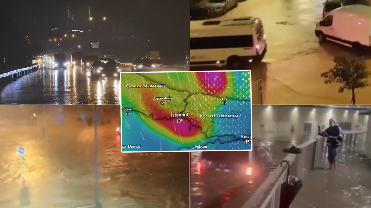 Kırmızı kütleler şehri sardı: İstanbul'da yağmur saat kaçta bitecek?
