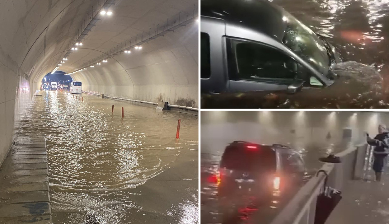 Kuvvetli sağanak yine İstanbul'u vurdu. Yollar göle döndü, baba ile kız son anda kurtarıldı